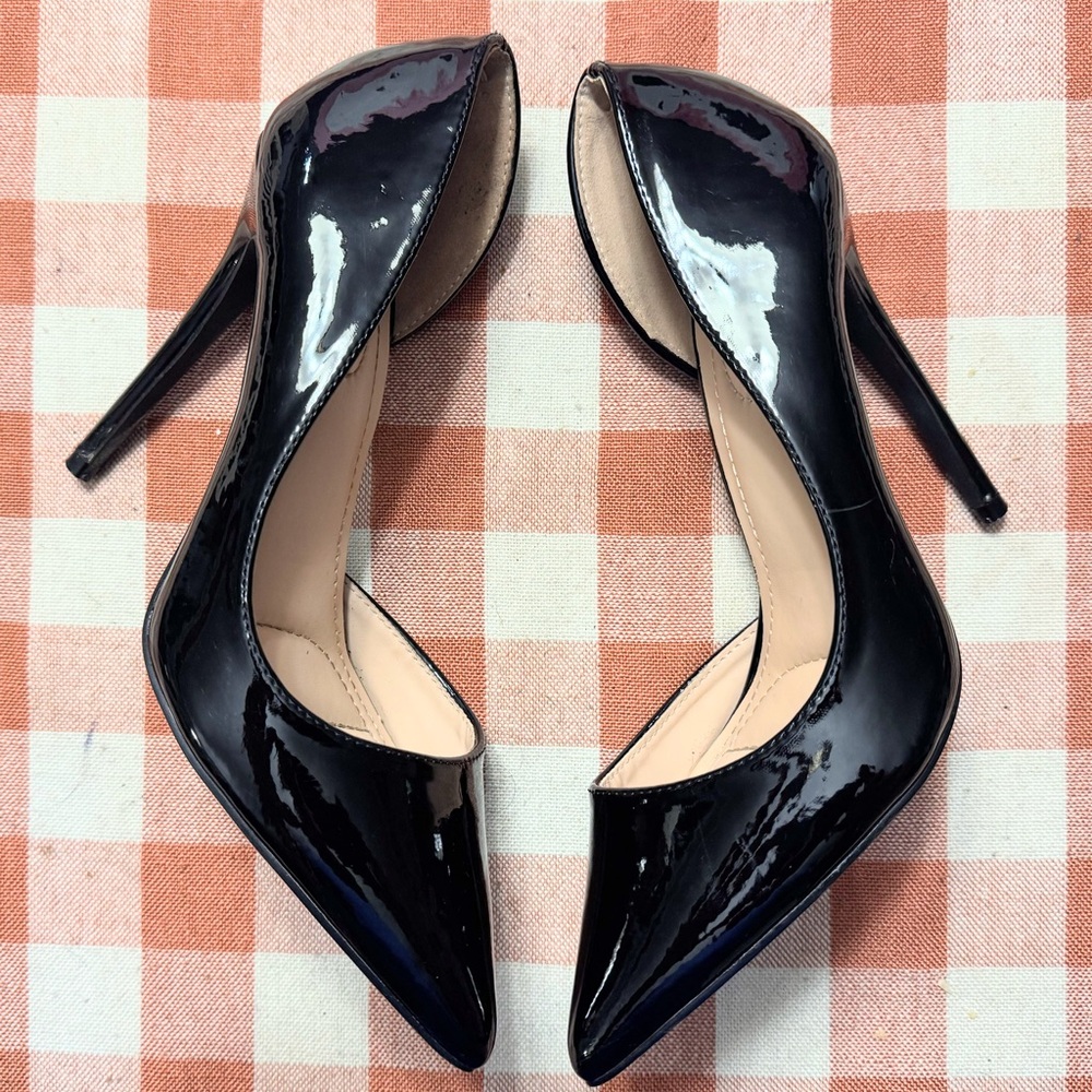 Sheln Black Patent Leather Heels, Size 8, No Box